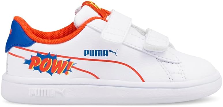 Кеды для малышей PUMA Smash V2 Comics V Ac Slip On для мальчиков - белые — фото 2
