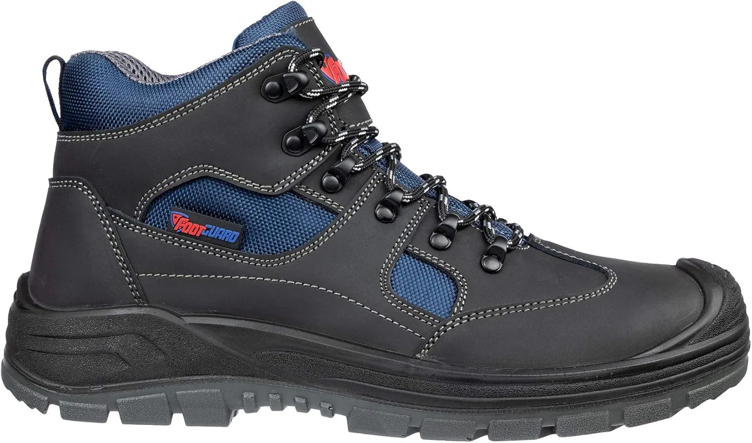 Рабочая обувь FOOTGUARD SAFE MID, защитная обувь S3 SRC со стальным носком, защита от проникновения, нескользящая, мужская, Black Blue