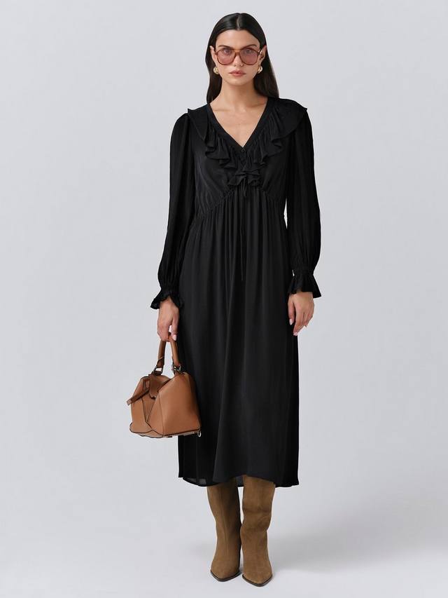 

Платье миди Aurora Frill Ghost, Black