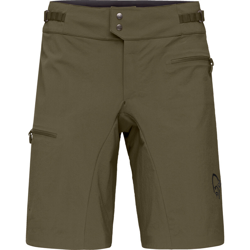 

Женские легкие шорты Fjørå Flex1 Norrona, оливковый
