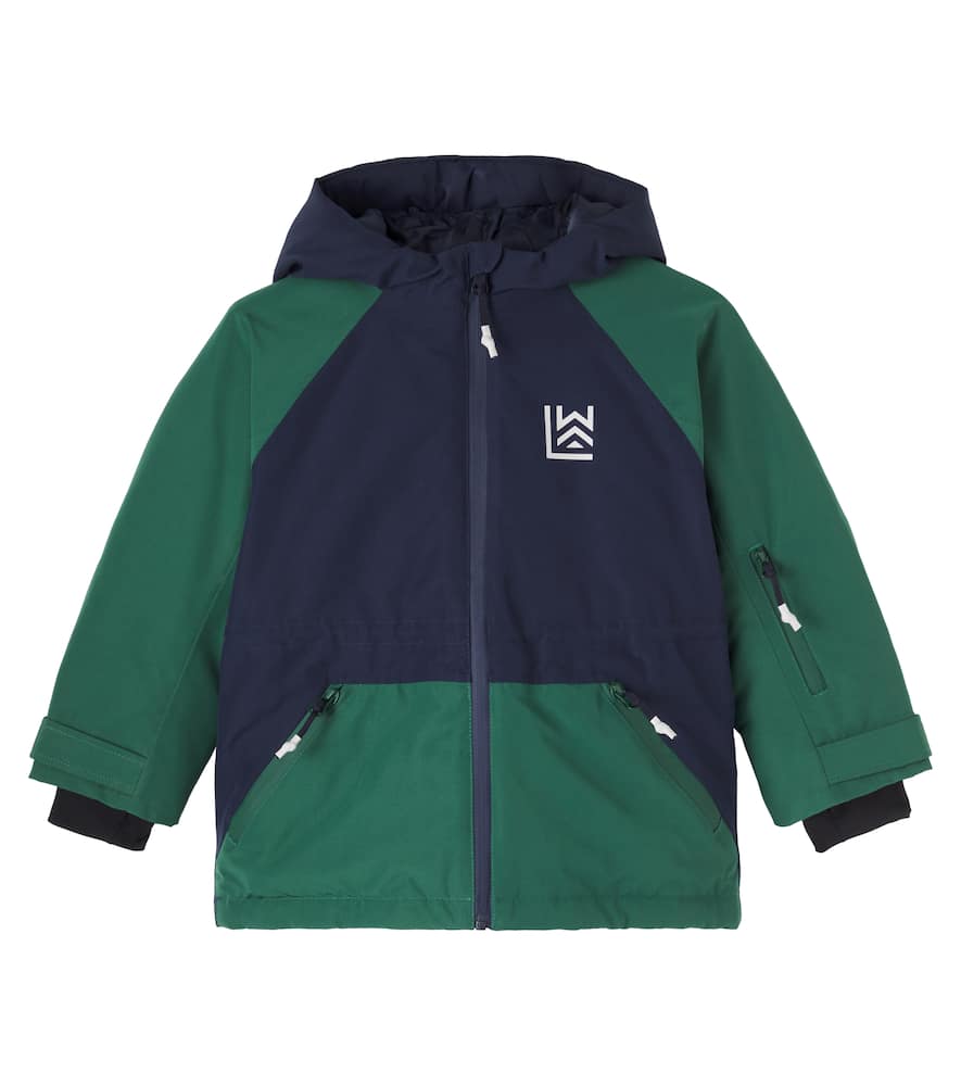 

Куртка лыжная с капюшоном Kalle logo Liewood, Classic Navy/Garden Green