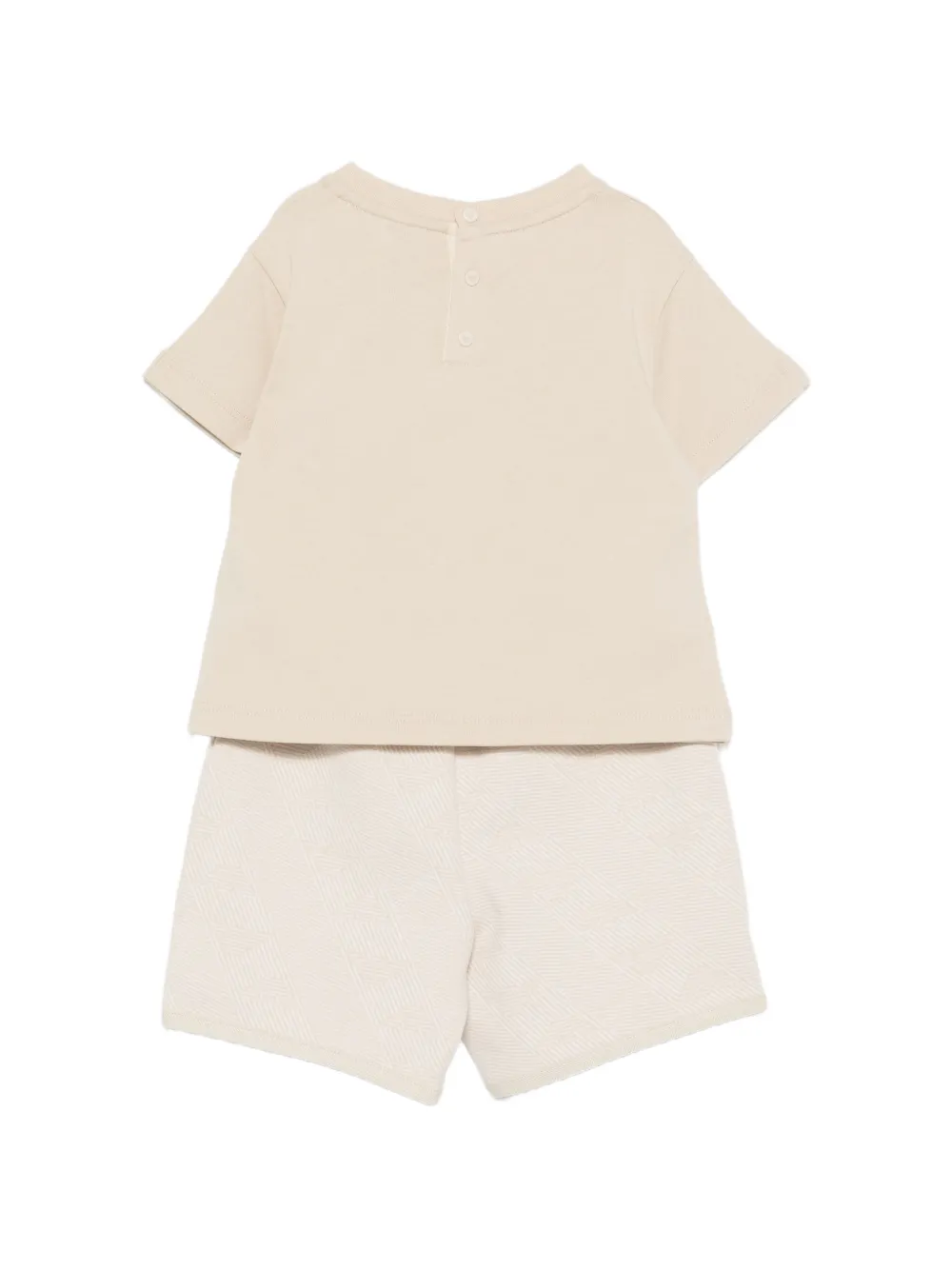 Комплект бэби-гро с логотипом Emporio Armani Kids, бежевый — фото 2