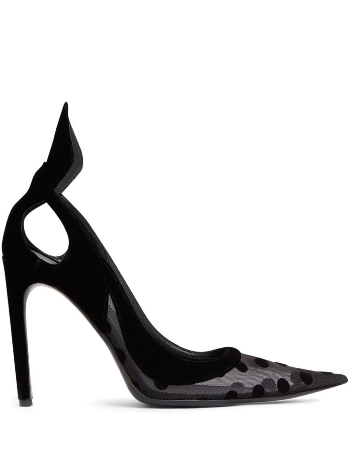 Туфли-лодочки в горох Nina Ricci, черный