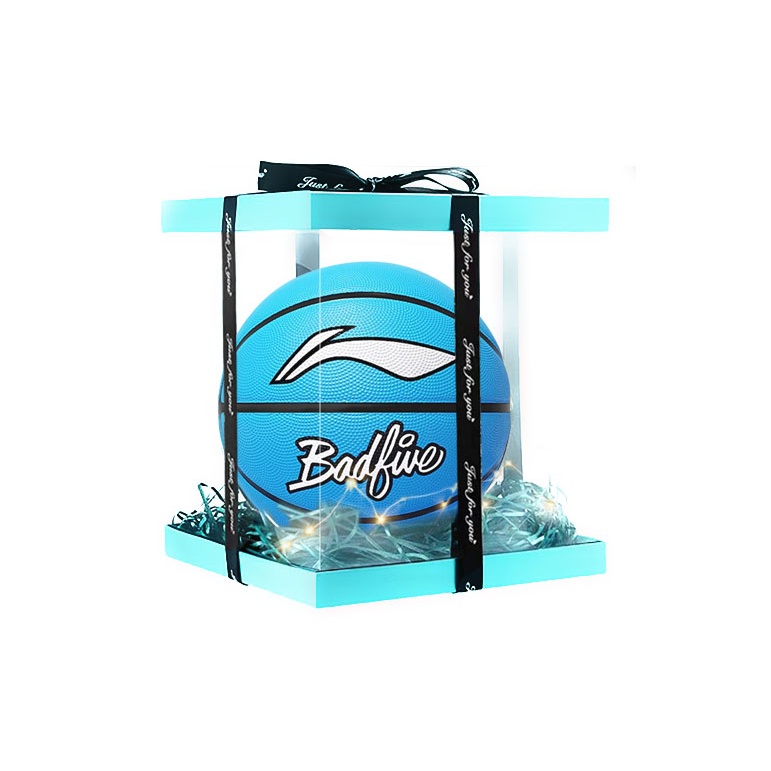 

LINING Баскетбольный мяч badfive резиновый blue №5 №7 тренировочный матчевый unisex