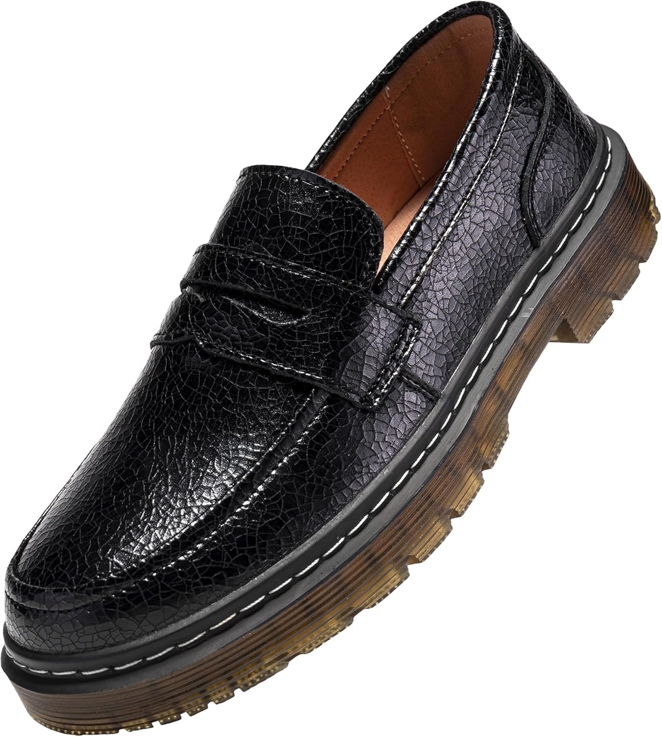 

Мужские классические пенни-лоаферы, модные, комфортные, повседневные слипоны, широкие туфли Hafomcel, черный