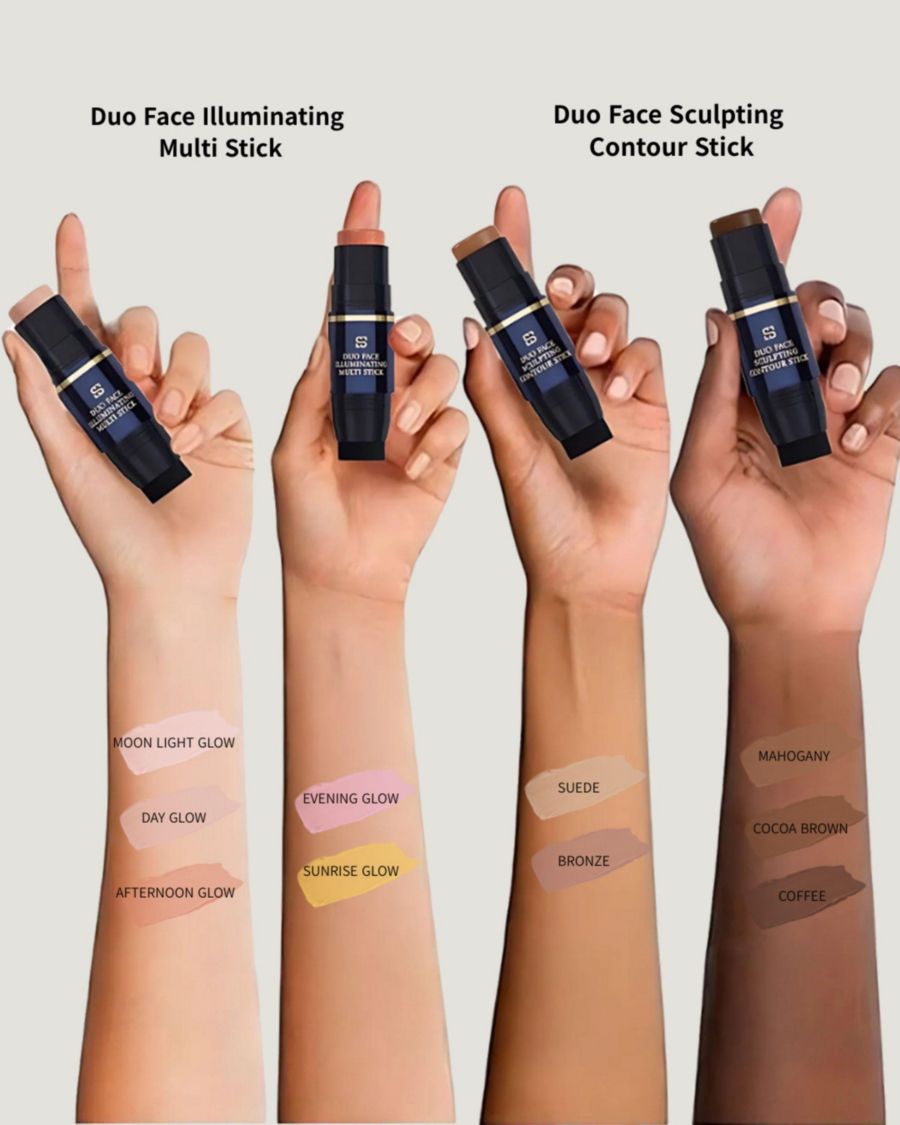 Стик для контурирования лица Duo Face Sculpting Conturing Stick SIIA Cosmetics, цвет coffee — фото 4