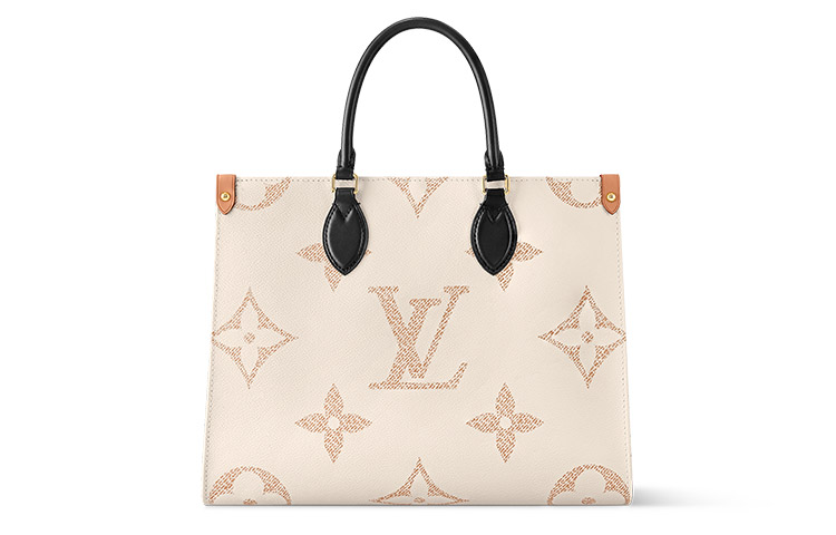 

ONTHEGO Сумка-шоппер из кожи коровы Средний размер Женская Бежевая LOUIS VUITTON