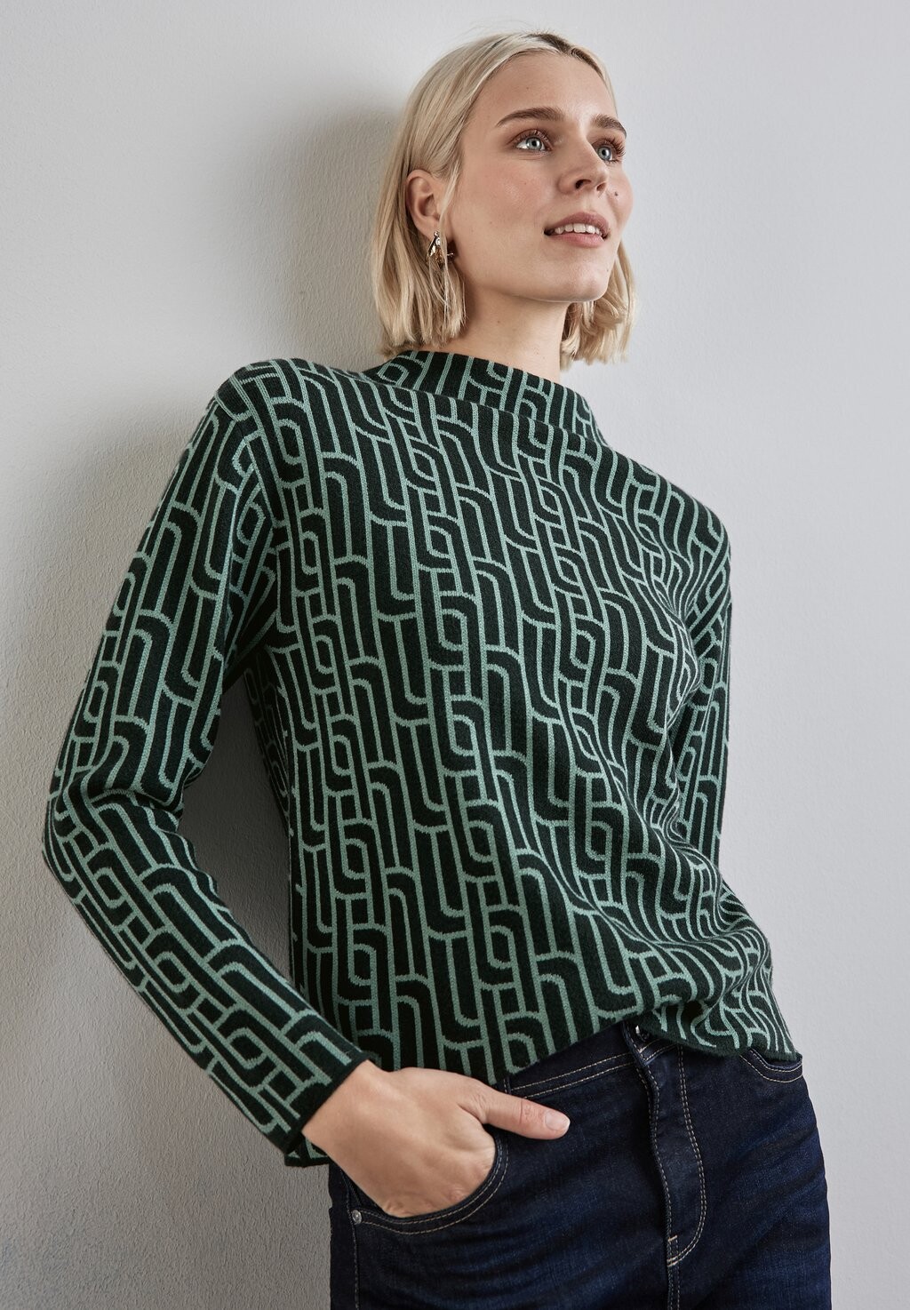 

Толстовка Street One, цвет Mottled Green