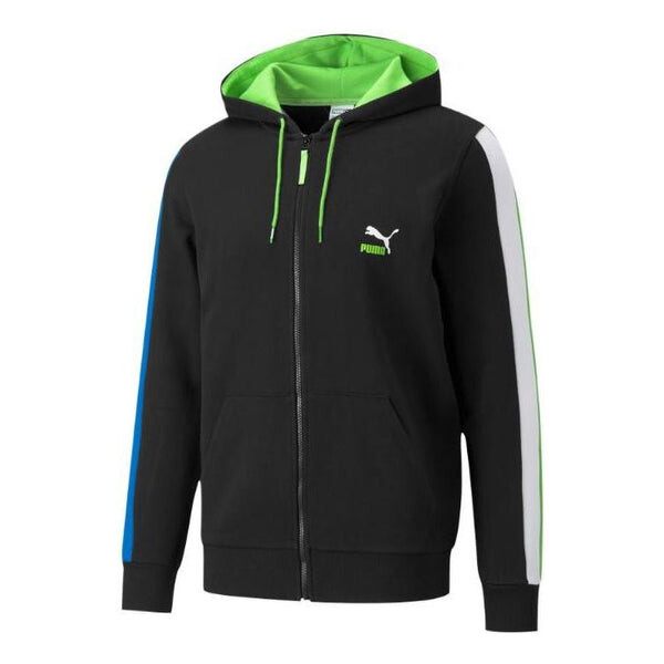 

Куртка clsx colblock hoodie 'black' Puma, черный