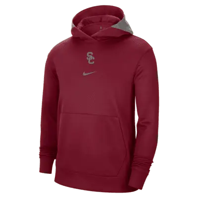 

Худи Nike College Dri-FIT Spotlight (USC), цвет Team Crimson/Dark Grey Heather/Dark Steel Grey