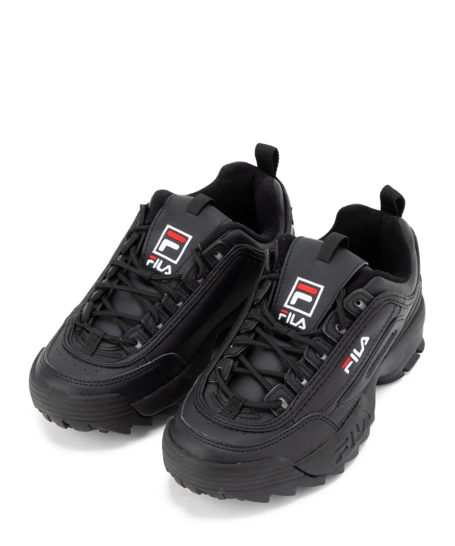 Унисекс кроссовки FILA DISRUPTOR 2 с толстой подошвой чёрные — фото 2