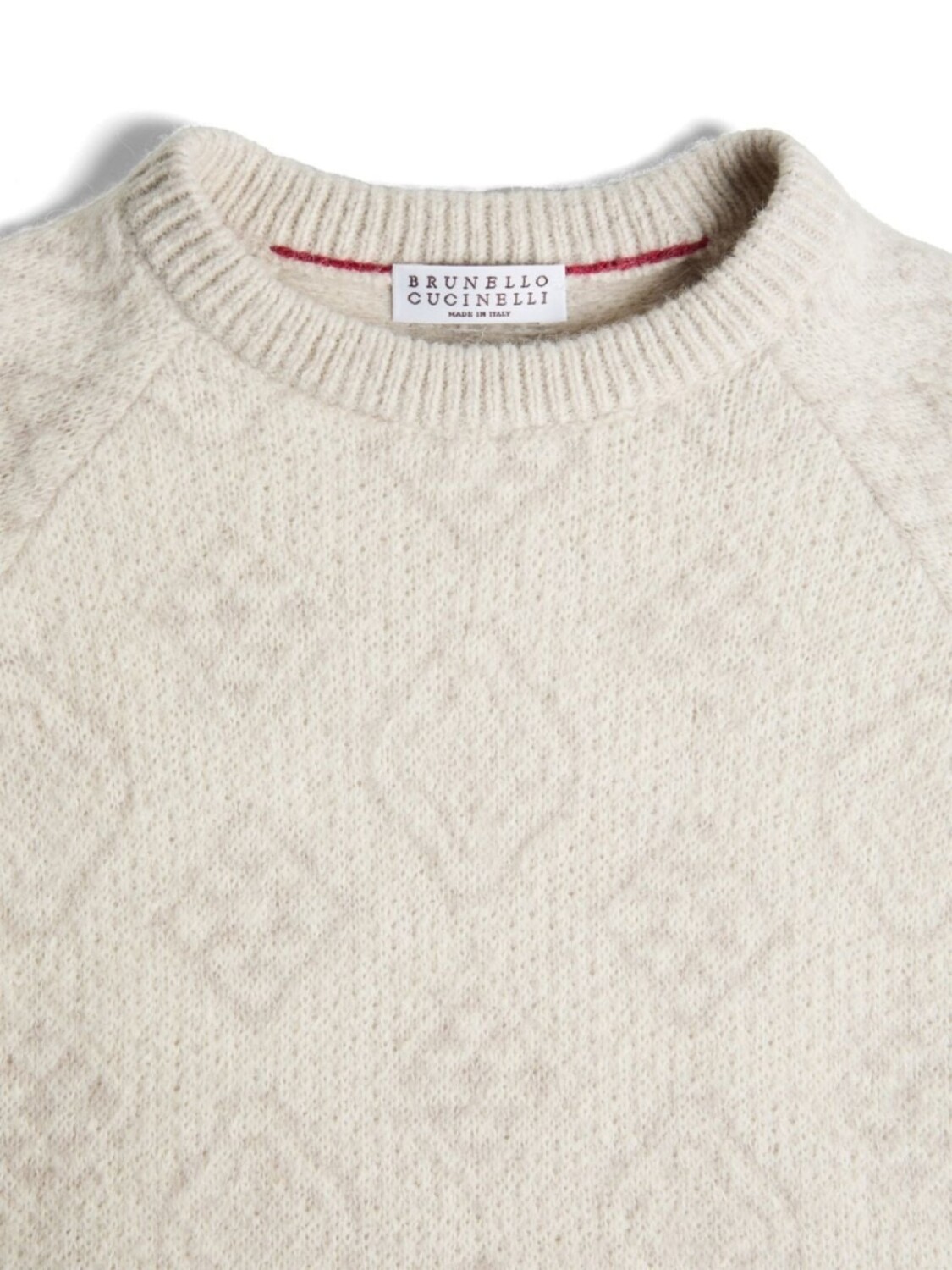 Brunello Cucinelli Kids джемпер с узором в технике интарсия, нейтральный цвет — фото 3