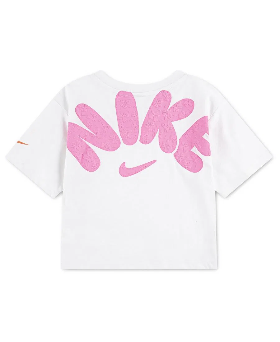 Детская футболка свободного кроя Bold Play для девочек 4-6 лет Nike, белый — фото 2