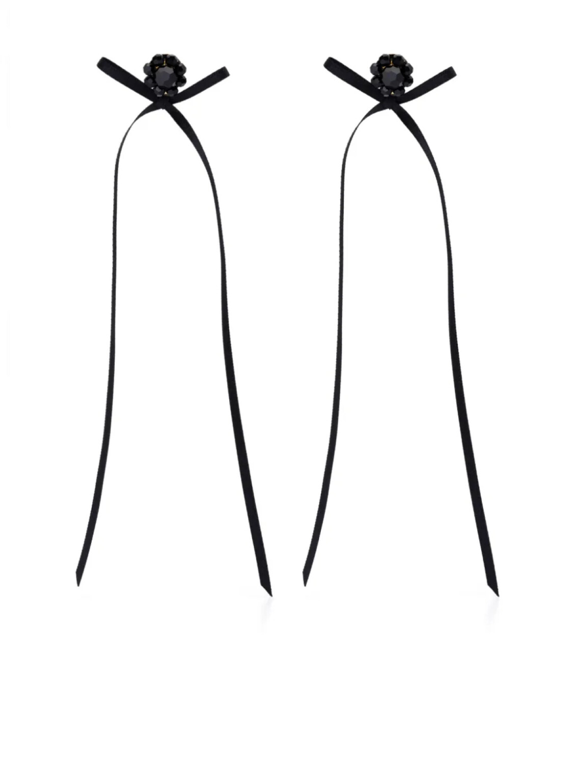 

Серьги Simone Rocha Bow Ribbon, черный