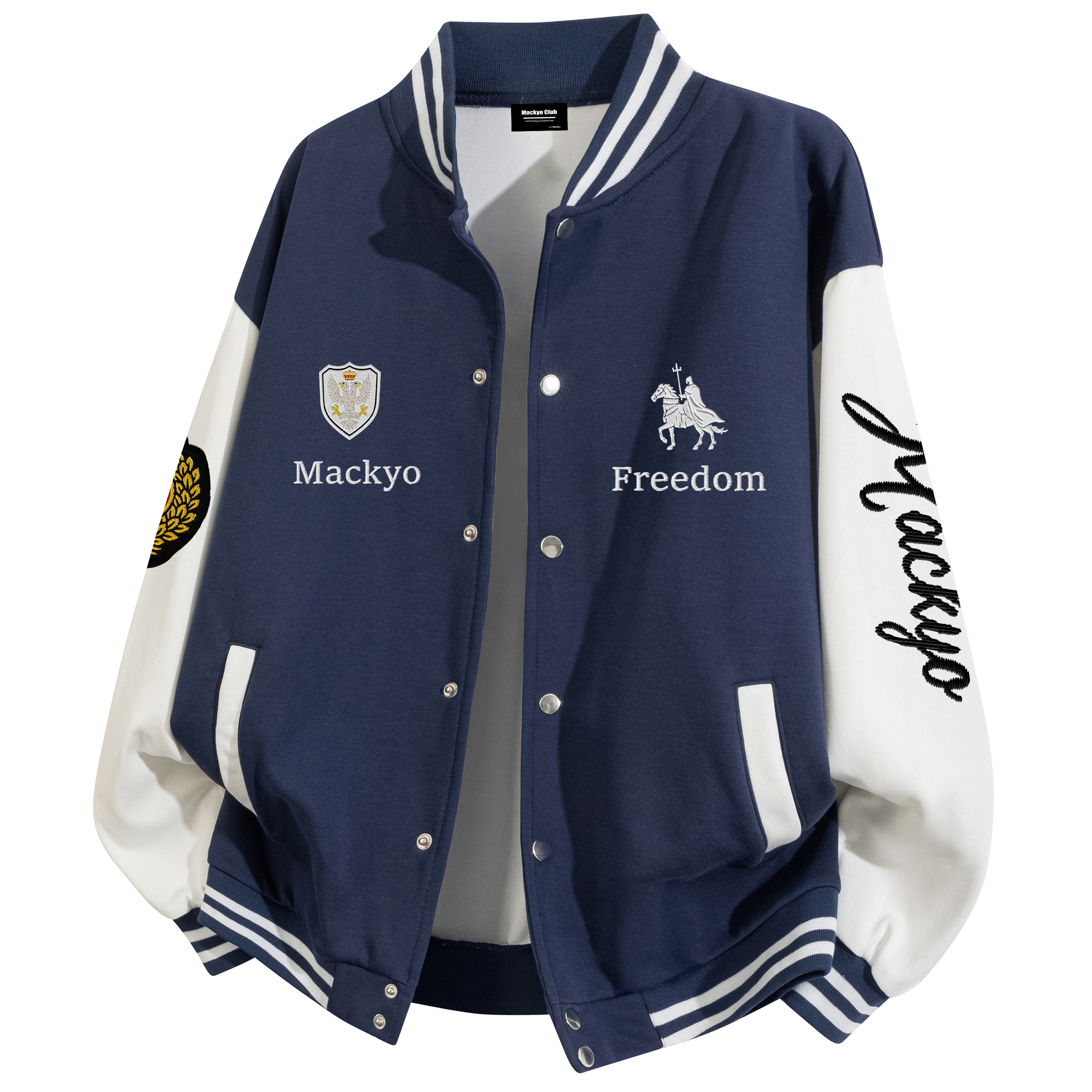 

Бейсбольная куртка SOORCHCE Unisex Mackyo, темно-синий