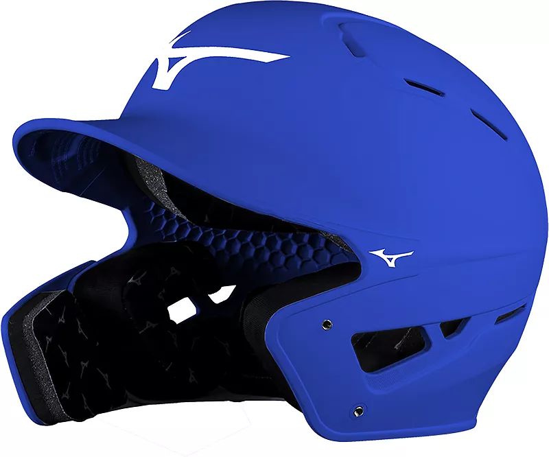 

Бейсбольный шлем Mizuno Junior B6 с защитой челюсти, цвет Royal