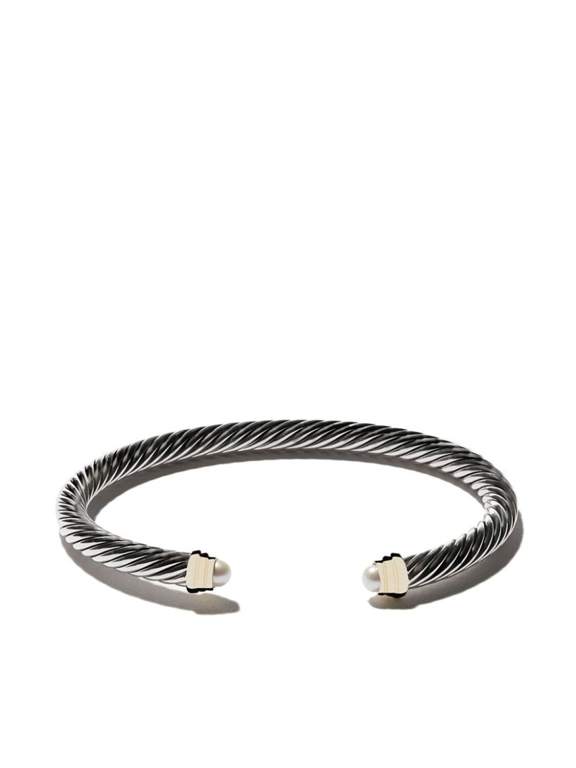 

Браслет Cable Classics из желтого золота с жемчугом David Yurman, серебряный