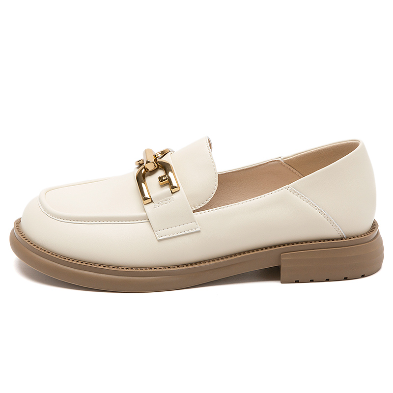 AGSDON Лоферы женские черные/коричневые/бежевые - бежевый абрикос, цвет Beige Apricot