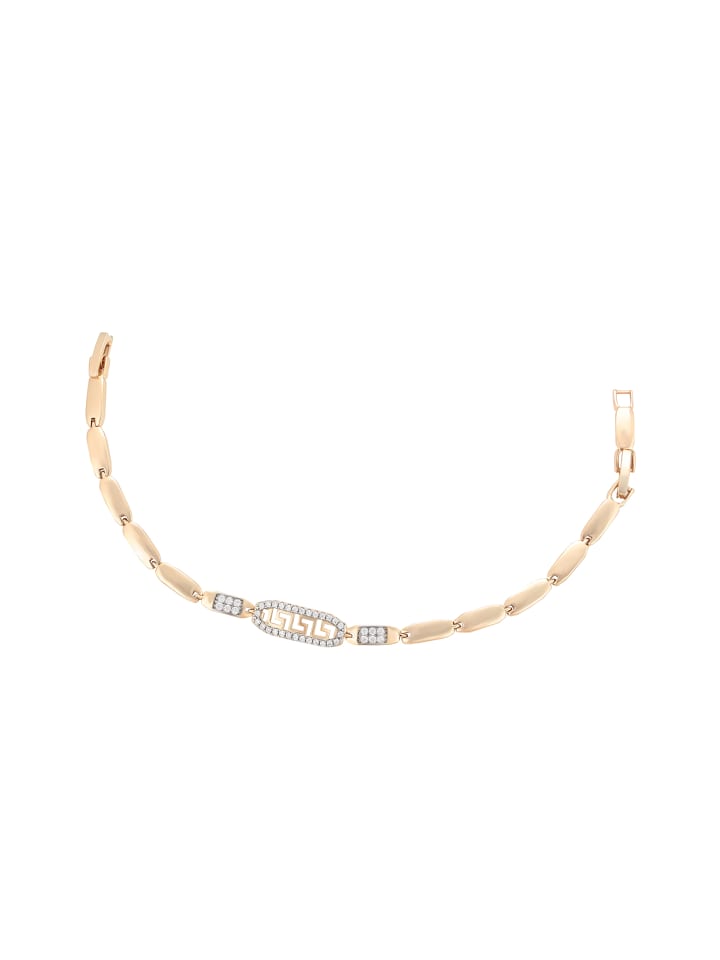 

Faina Женский браслет-цепочка с стразами из розового золота