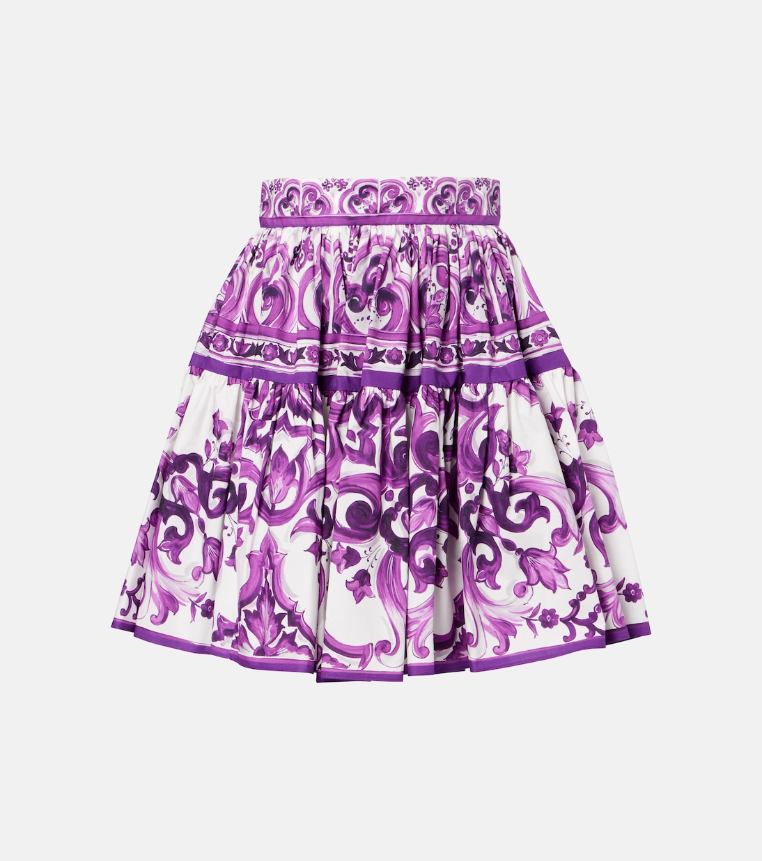 

Мини-юбка из хлопкового поплина Majolica Dolce&Gabbana, Maiolica 1 Viola