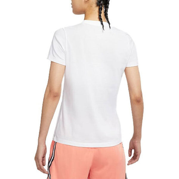 Футболка (WMNS) Nike Logo Printing Round Neck Pullover Short Sleeve White T-Shirt, белый — фото 4