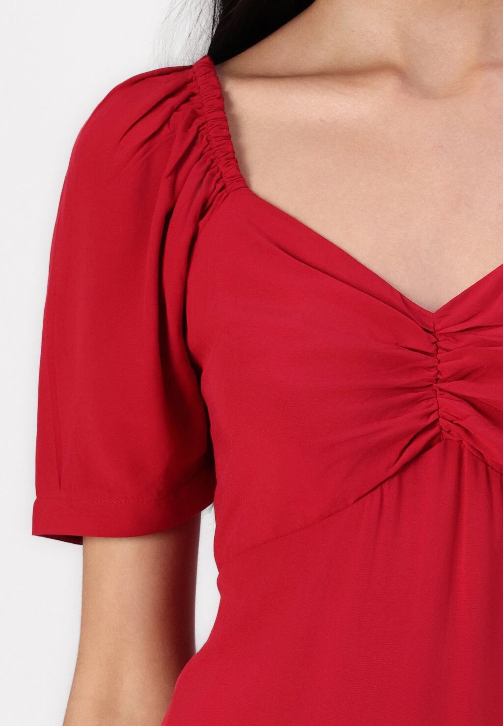 

Повседневное платье PUFF SWEETHEART MIDI GAP, красный