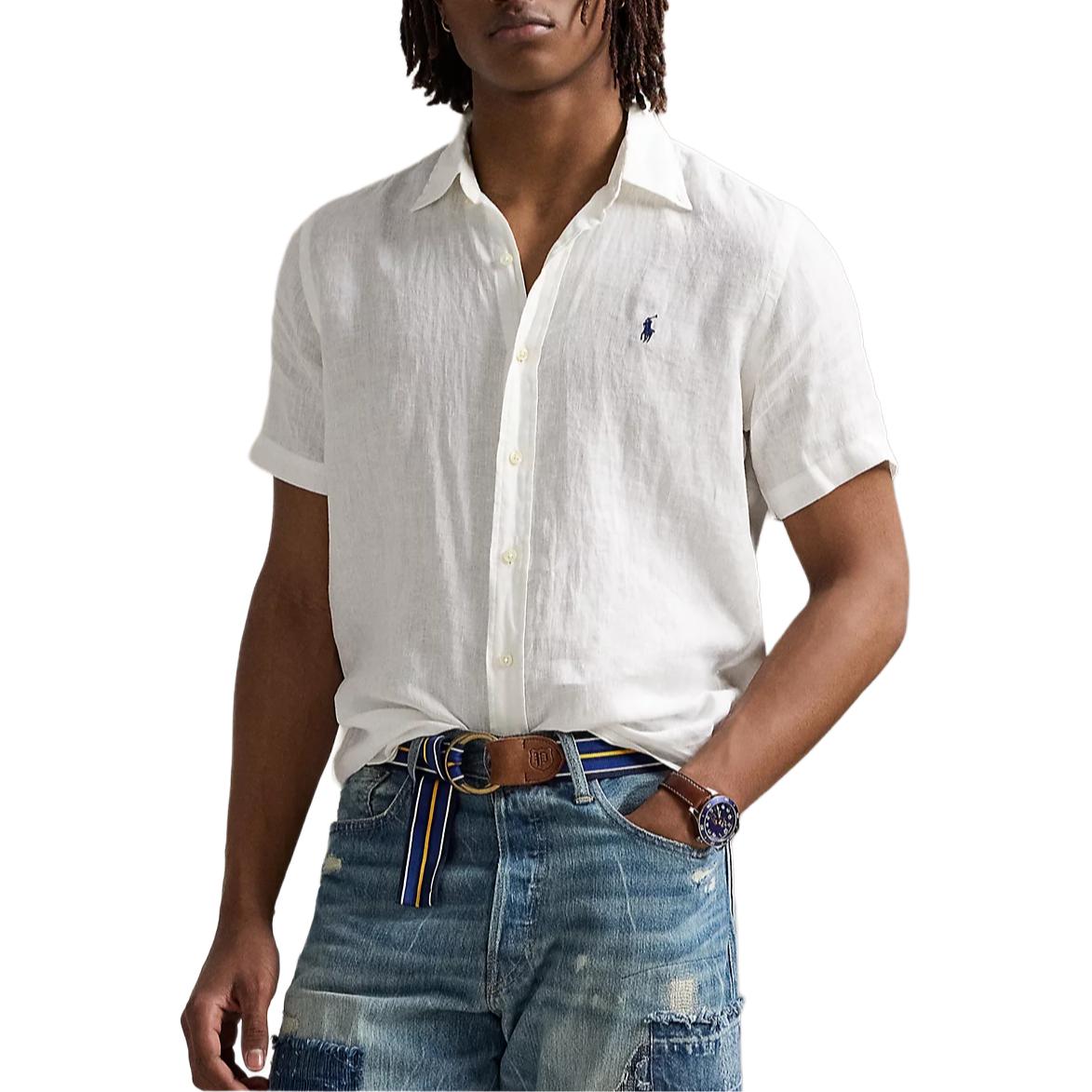 Polo Ralph Lauren Рубашка SS25 мужская белая — фото 4