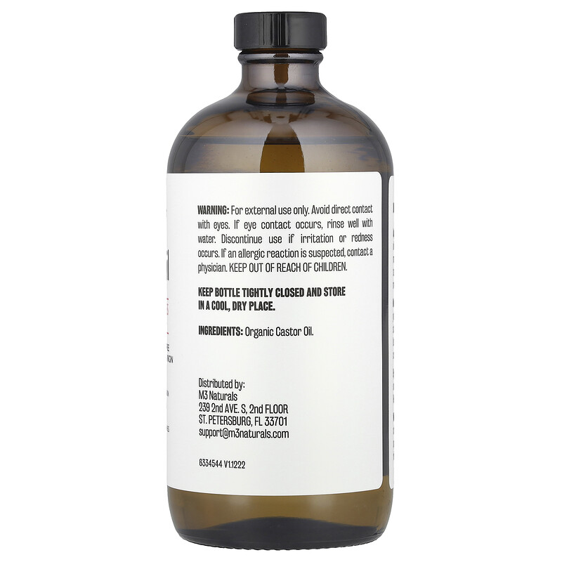 M3 Naturals, Касторовое масло + обертывание для тела, 500 мл (16,9 жидк. Унции) — фото 2