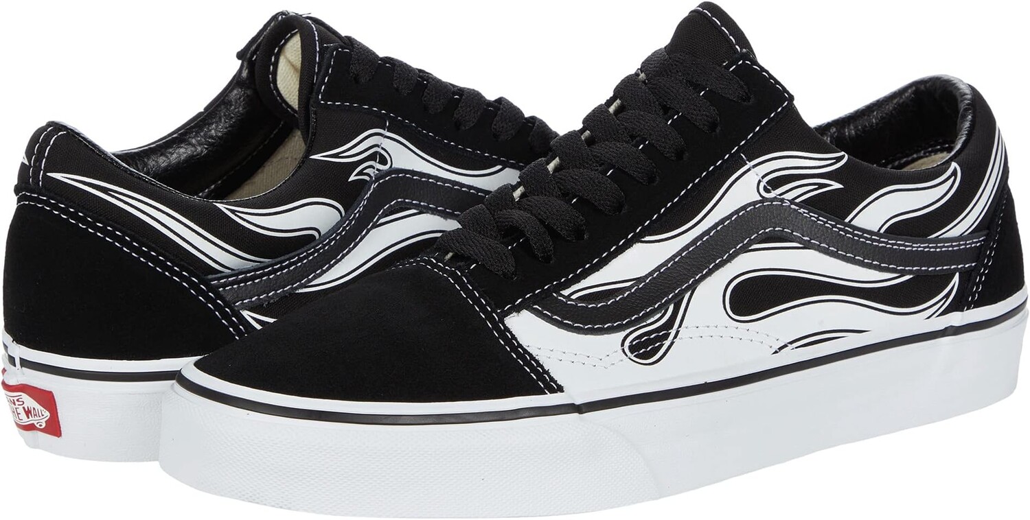 

Кроссовки Vans Old Skool, цвет (Flame) Black/White