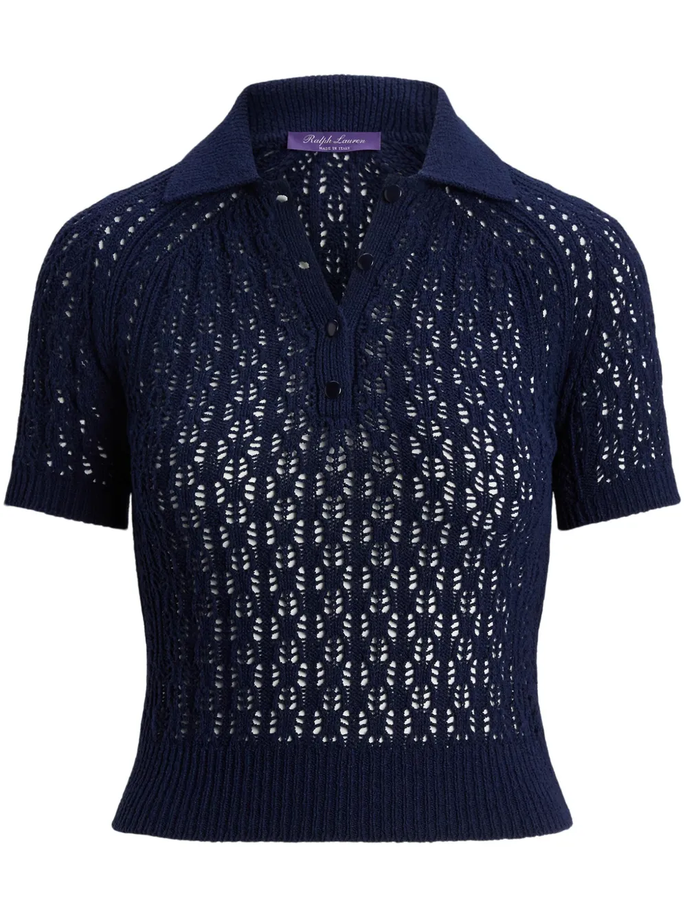 

Полупрозрачная рубашка поло из шелка Ralph Lauren Collection, синий