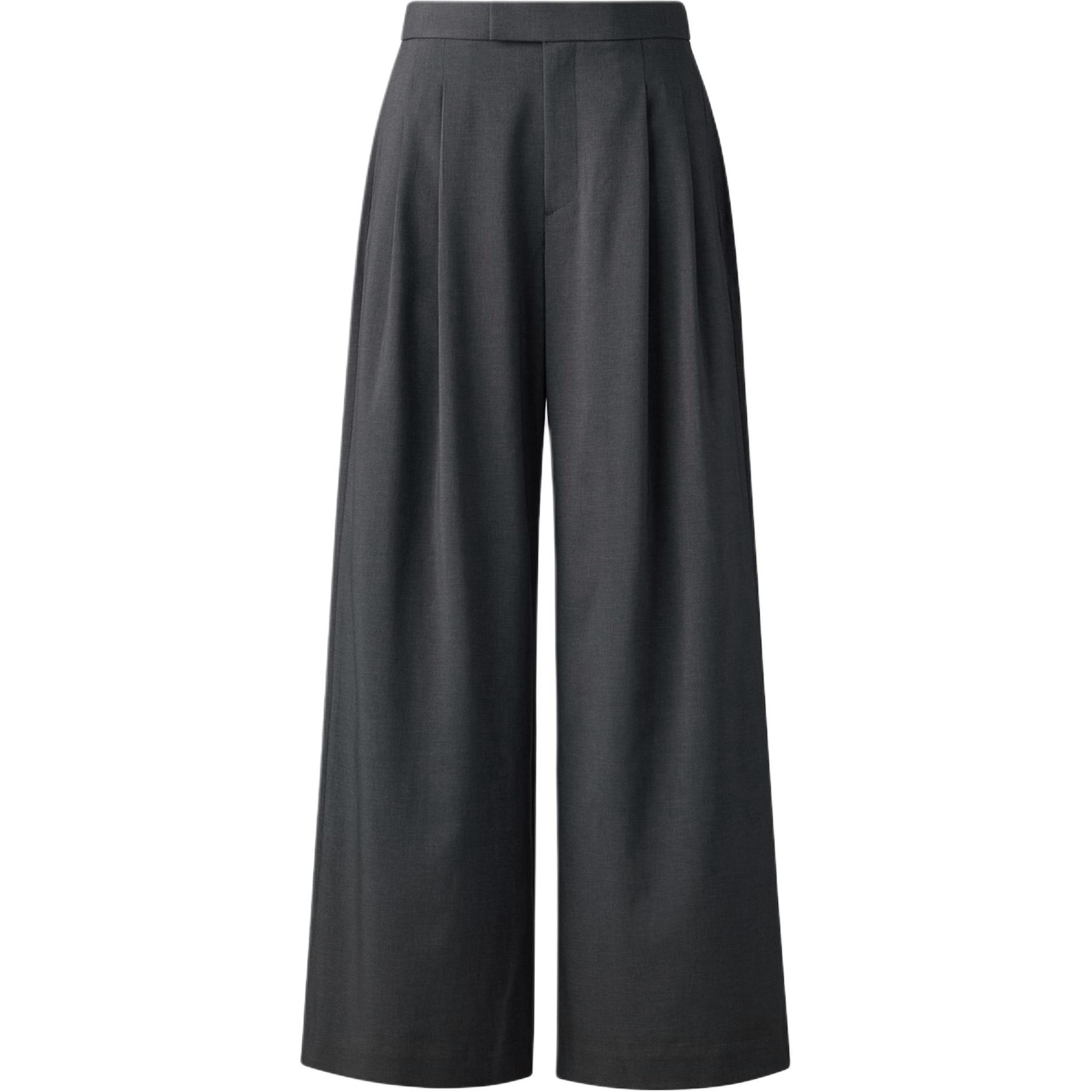 

Брюки Clare Waight Keller C Collection SS25 повседневные женские темно-серые UNIQLO, темно-серый