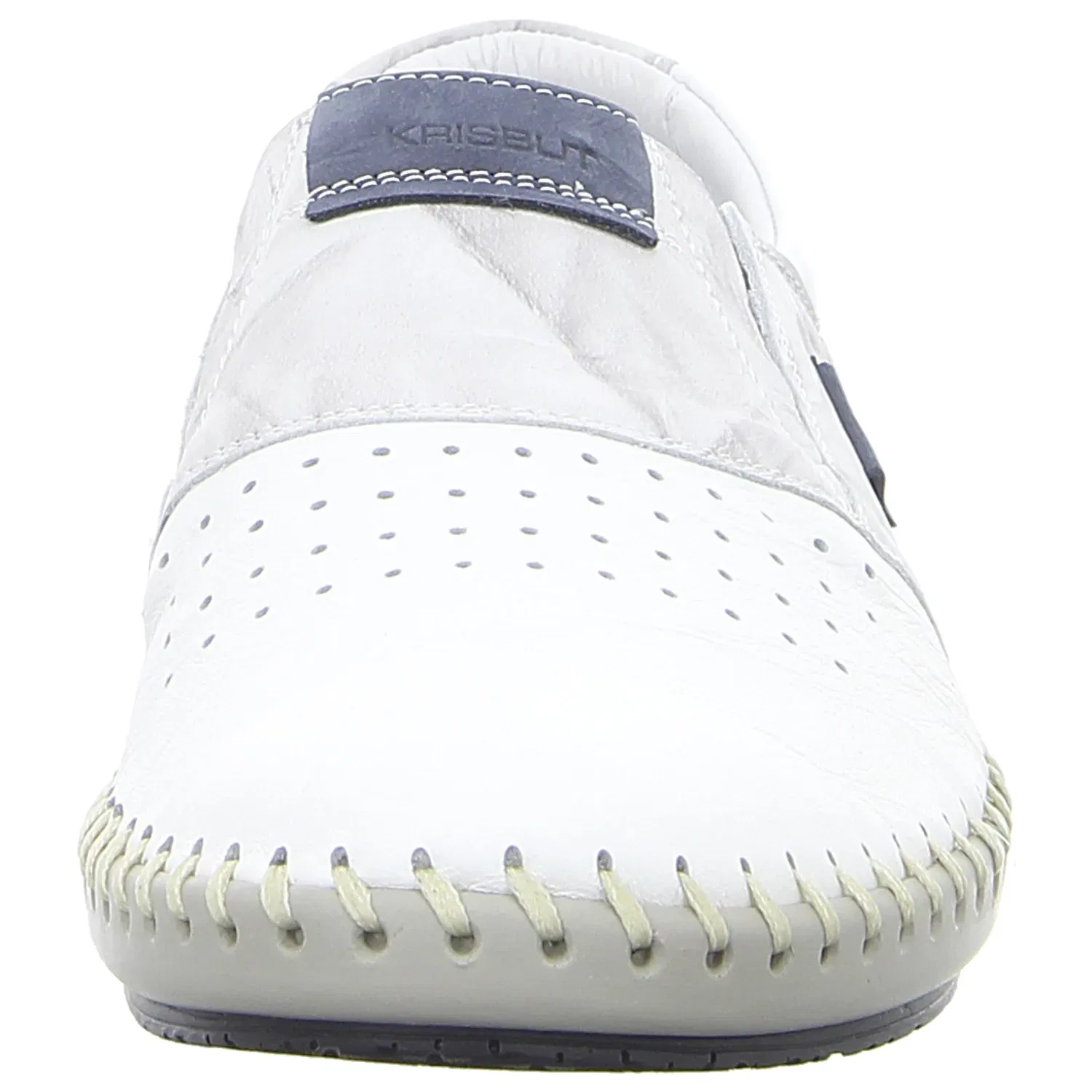 Slipper из кожи Krisbut, белый — фото 4