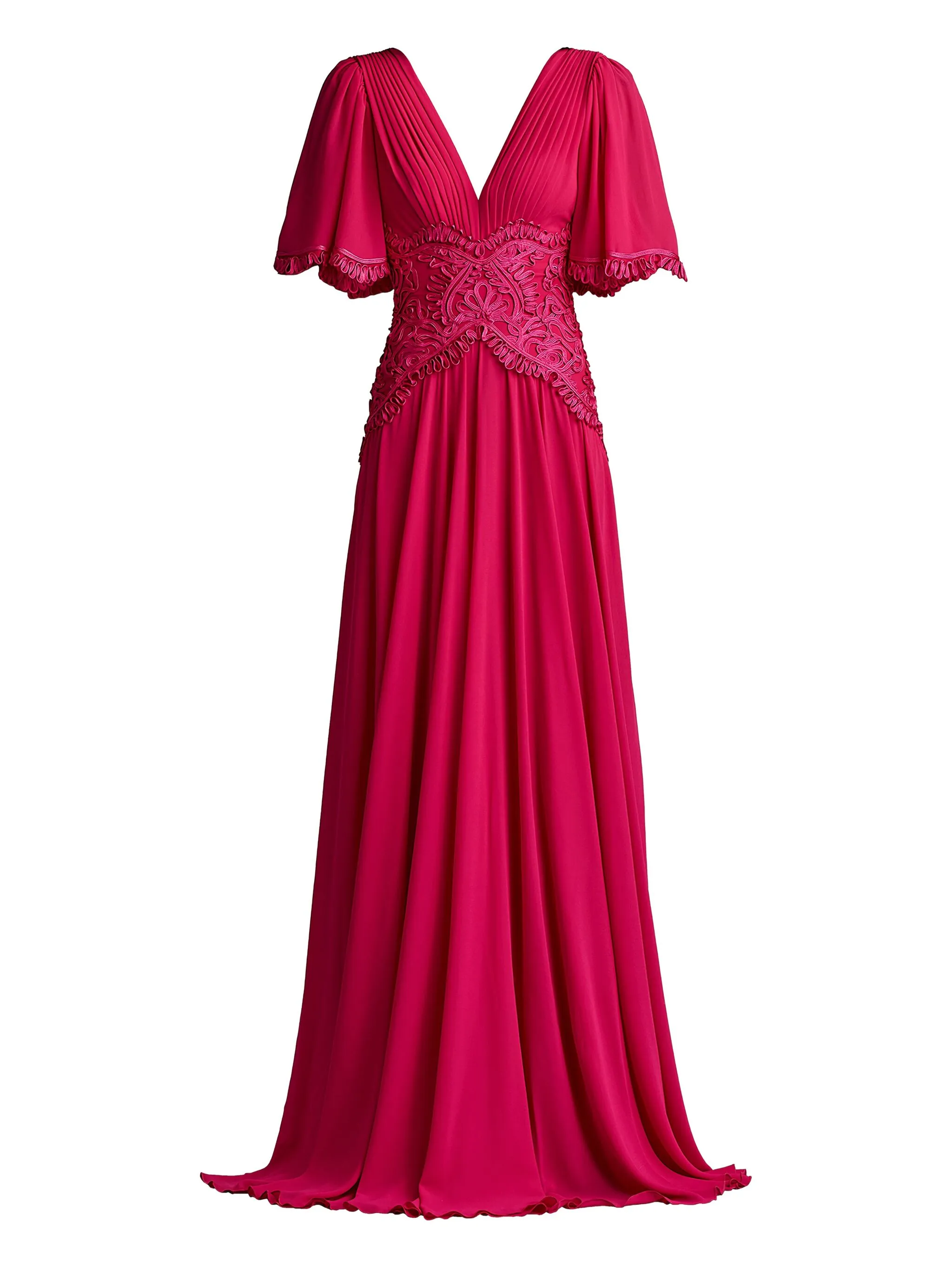 

Платье макси Indira с вышивкой Tadashi Shoji, розовый