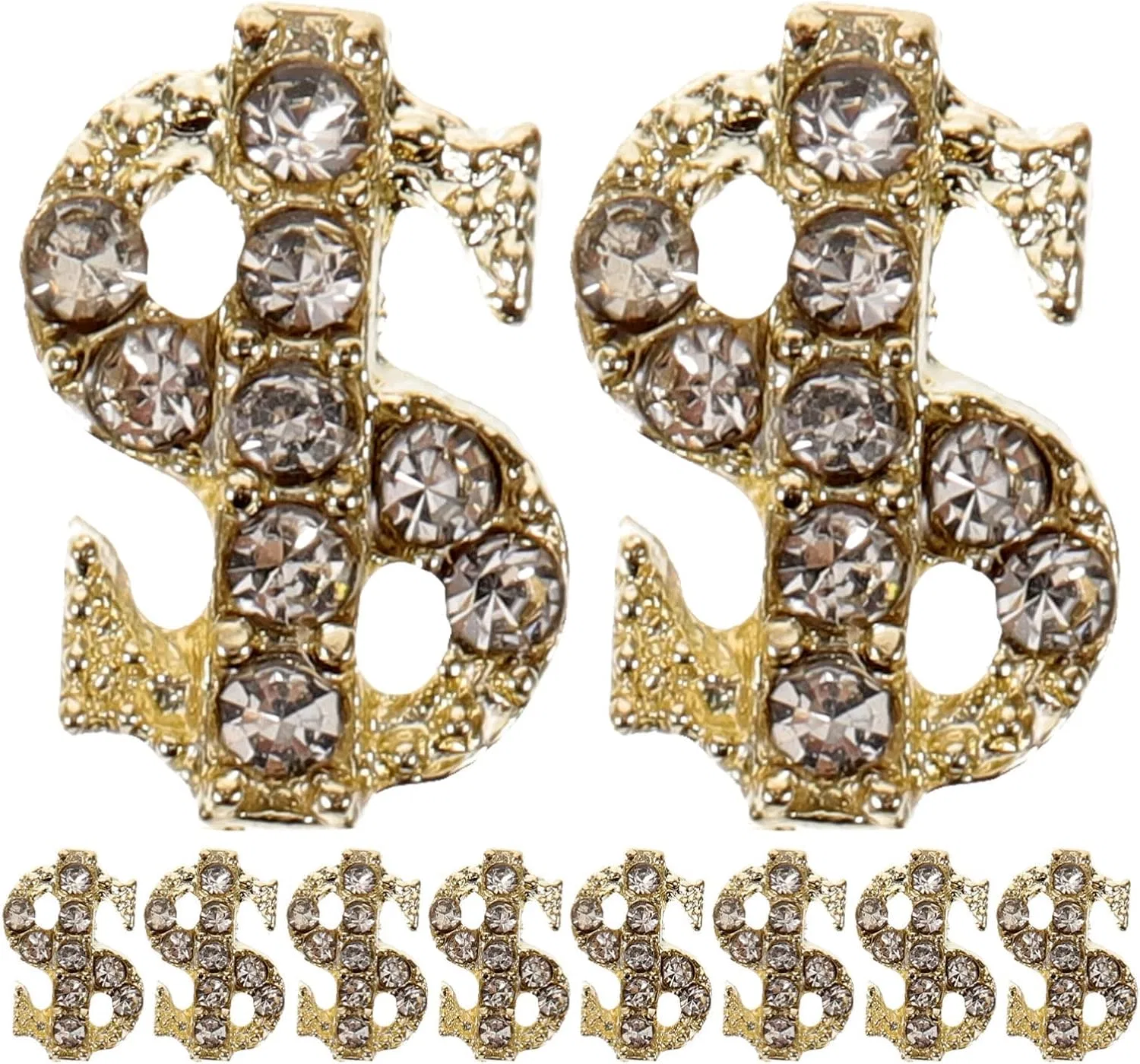 Металлические подвески для ногтей «Знак доллара» от EXCEART Exceart, Golden, Silver