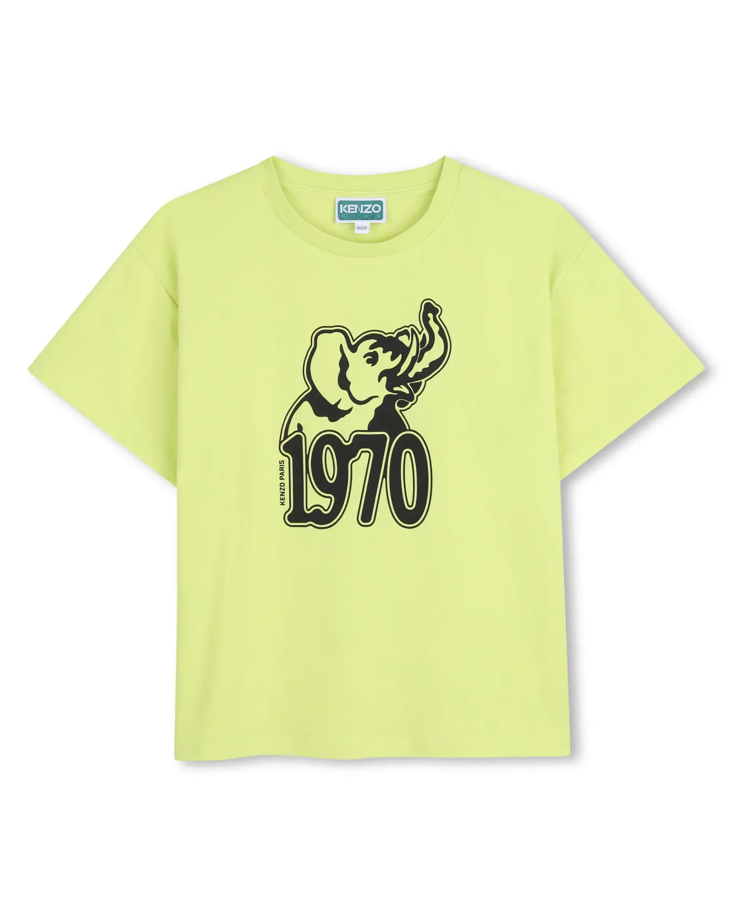 Детская футболка с французскими рукавами с большим принтом из хлопка Kenzo Kids, Natural
