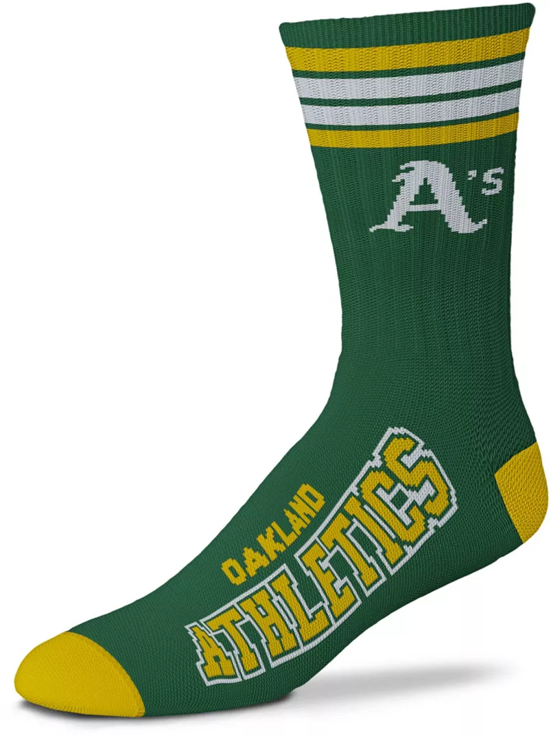 

Зеленые носки Deuce Crew с 4 полосками для босых ног Oakland Athletics For Bare Feet