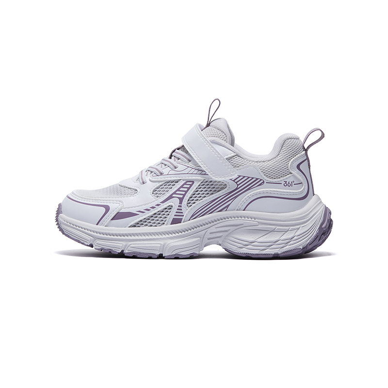 

361°KIDS Дышащие, легкие, амортизирующие, детские кроссовки для повседневной носки, фиолетово-белые