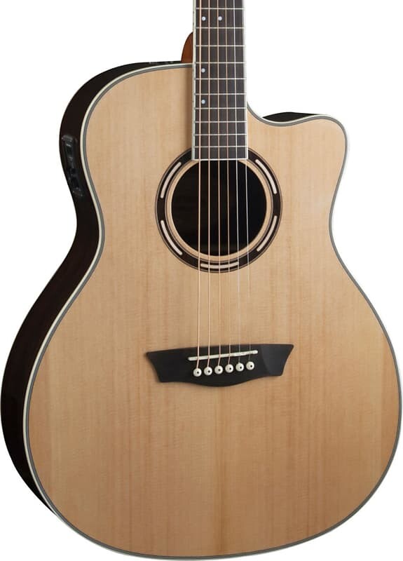 

Акустическая гитара Washburn AG70CE Grand Auditorium Acoustic-Electric Guitar, Natural w/ Case