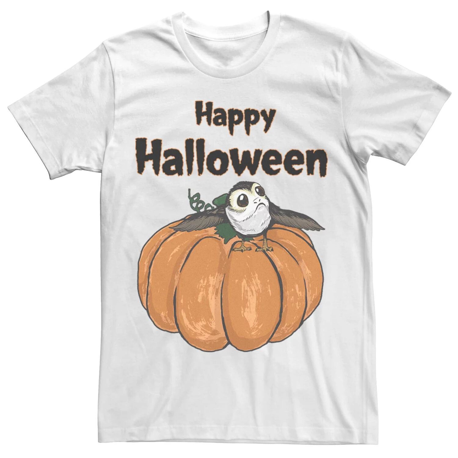 

Мужская футболка Star Wars Happy Halloween Porg на тыквенной футболке Licensed Character