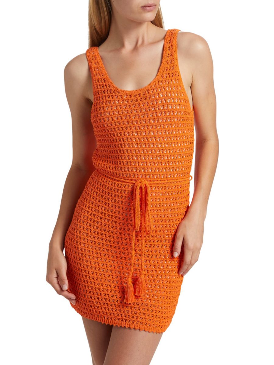 

Мини-платье Tomoko с завязками на талии Alice + Olivia, цвет Light Mango