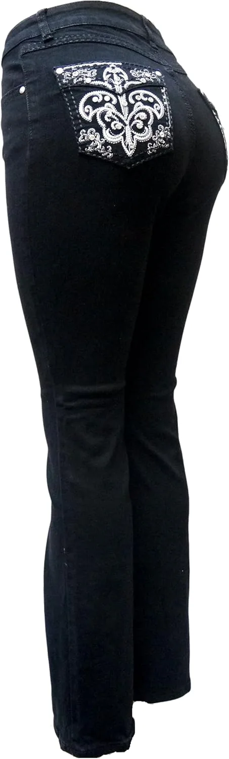 

Джинсы Jack David H&Y U-Cute Rose 2 с пайетками и клапанными карманами LA Idol Jack David