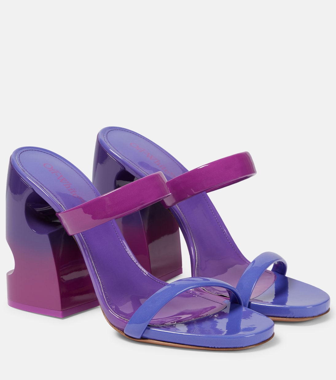 Сандалии из лакированной кожи Shade Meteor Off-White, Fuchsia Violet