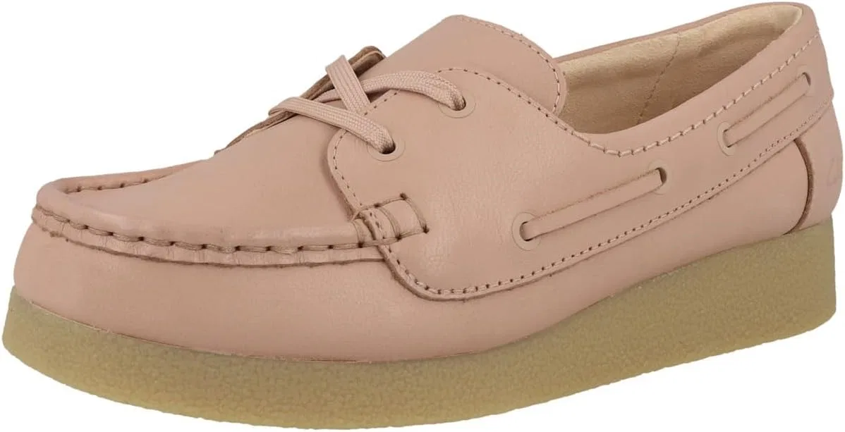 Туфли Clarks Originals Unisex Wallabeeevosea Shoe, Light Pink Lea — фото 4