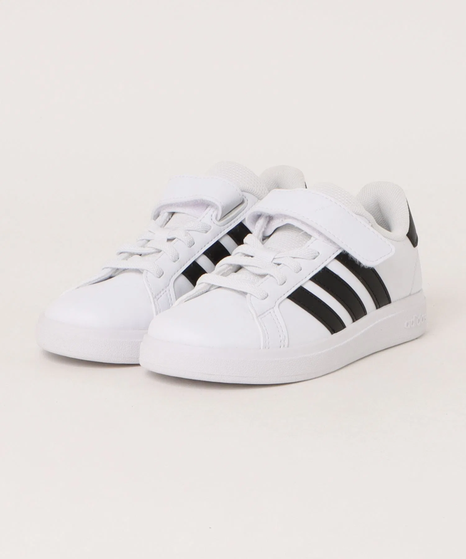 Детские кроссовки adidas GRAND COURT 2.0 EL C чёрные с белым