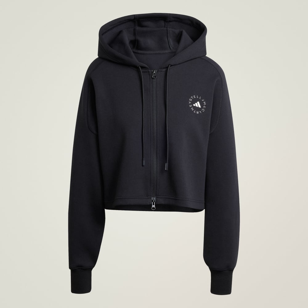 Спортивное худи Adidas by Stella McCartney Sportswear Cropped Hoodie, черный — фото 4