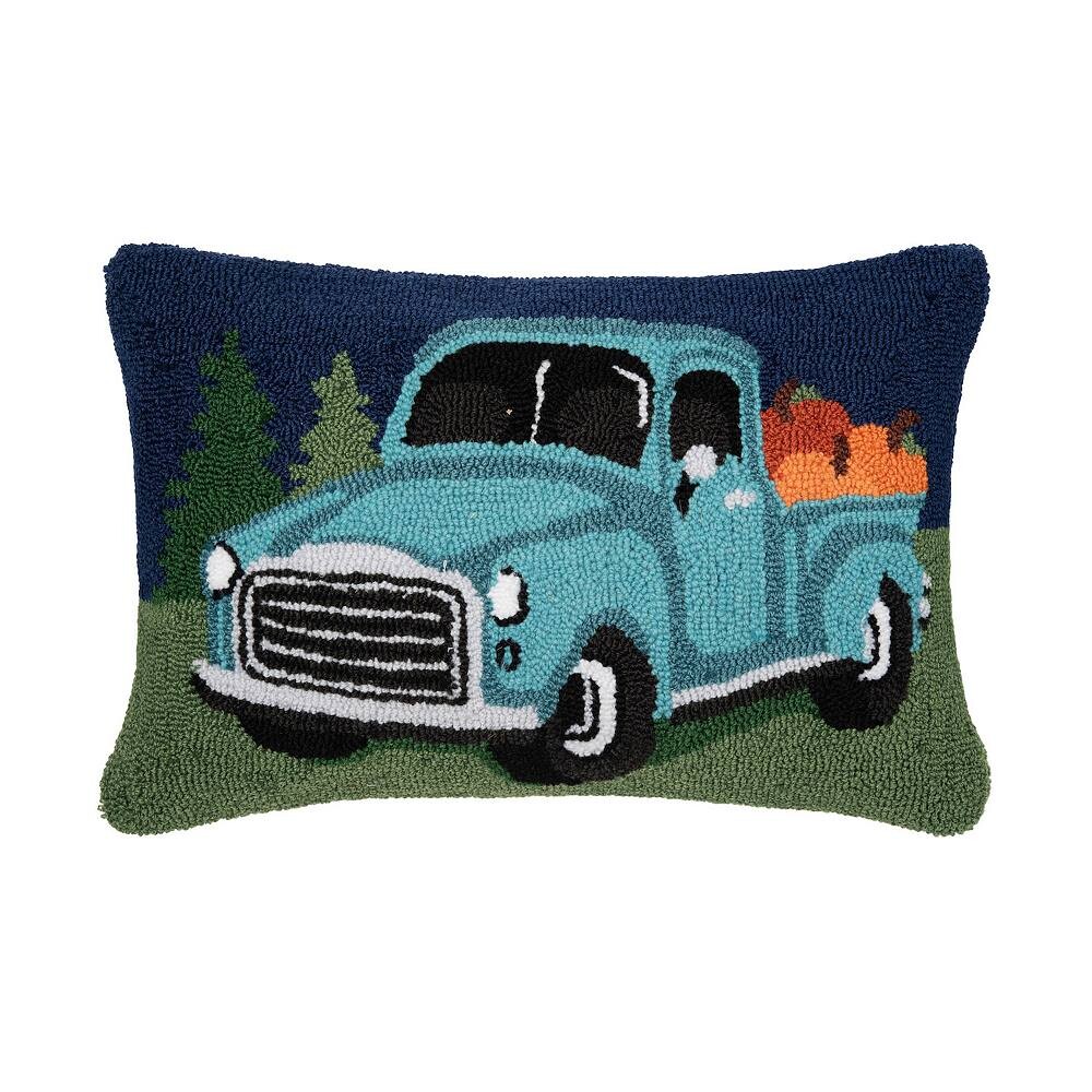

Осенняя декоративная подушка C&F Home Pumpkin Retro Blue Truck, синий