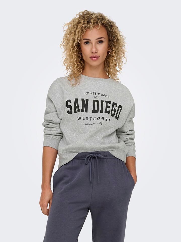 

Толстовка ONLY Sweatshirt, серый