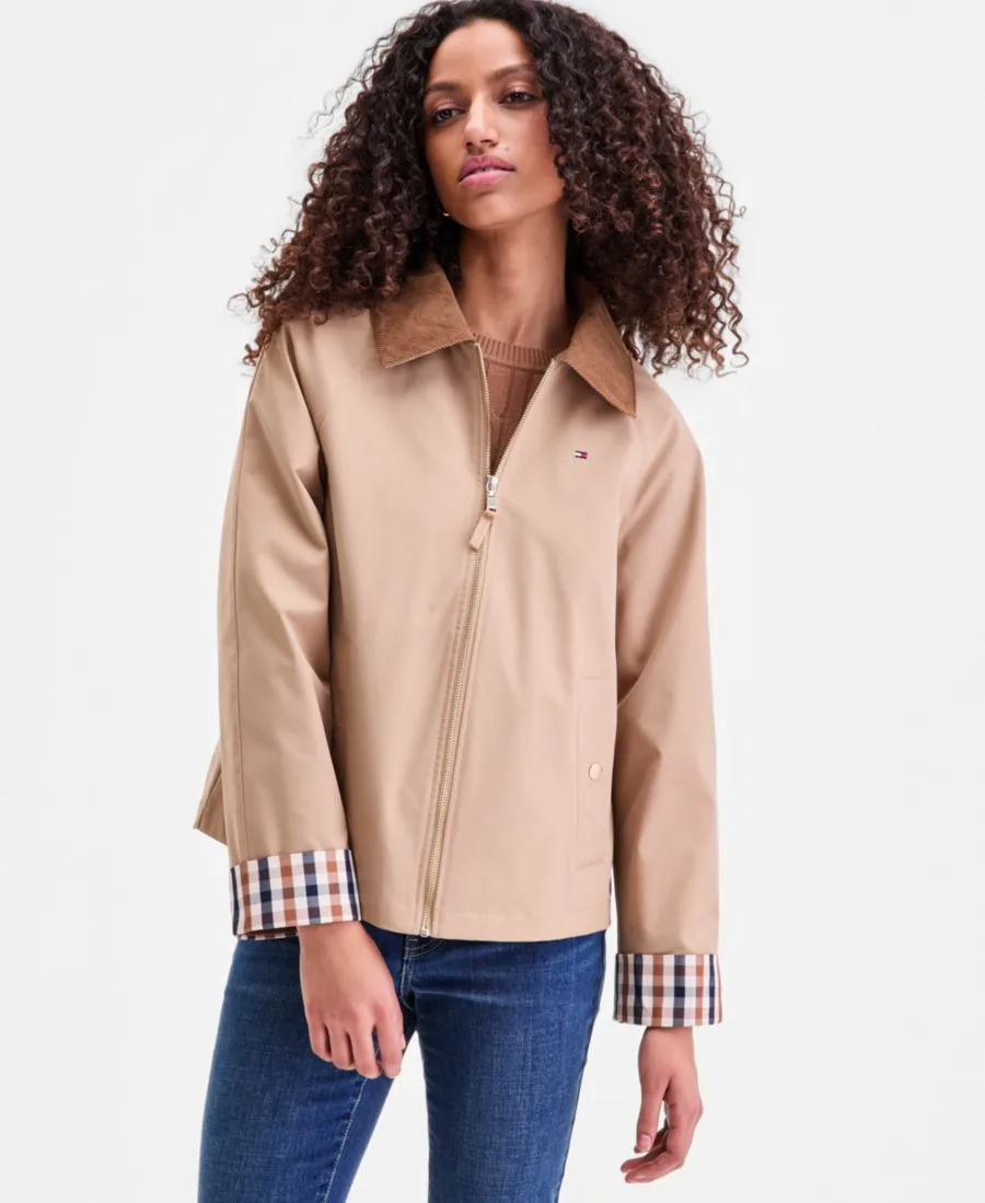 Женская куртка в стиле "амбарная" с вельветовым воротником Tommy Hilfiger, Camel