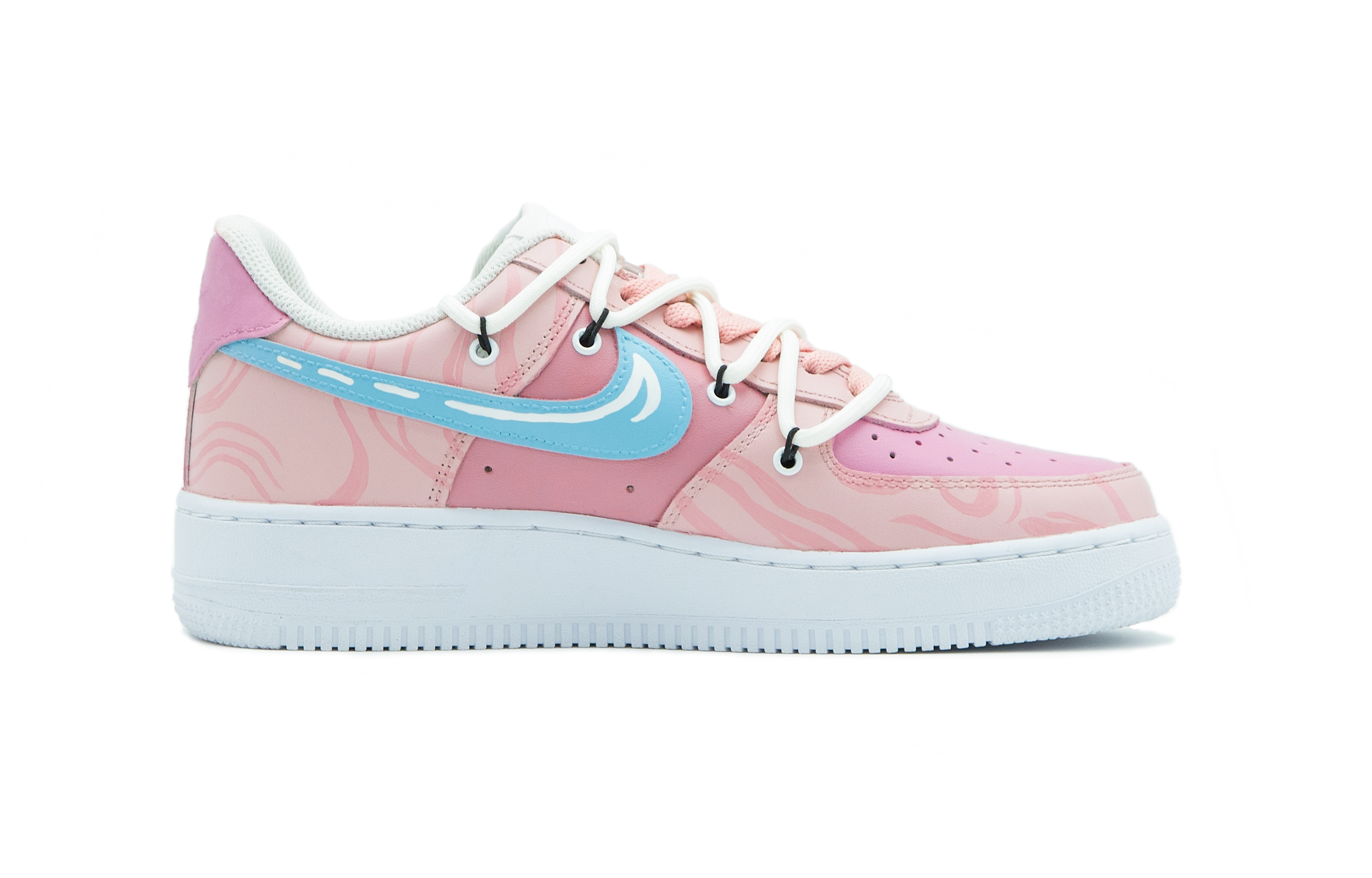 

Кроссовки Nike Air Force 1 Skateboarding Shoes Women's Low-top Blue/pink, розовый