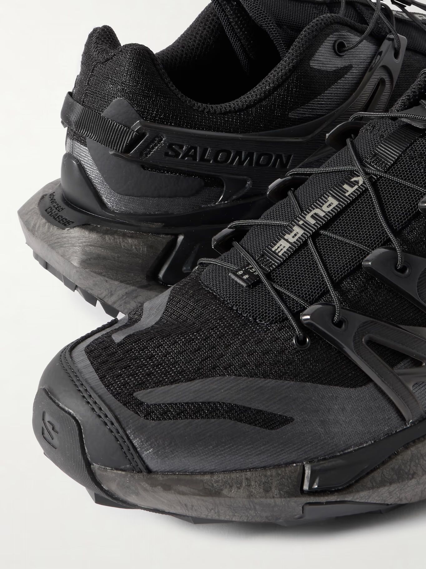 

Кроссовки XT PU.RE ADVANCED с резиновой отделкой из сетки SALOMON, черный